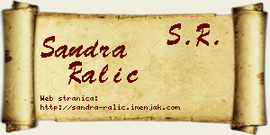 Sandra Ralić vizit kartica